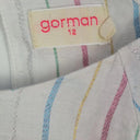 Gorman Shimmer Candy Stripe Puffy Blouse Size 12 by SwapUp-Online Second Hand Store-Online Thrift Store