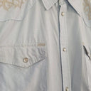 Guess Pale Blue Embroidered Press Stud Shirt Size L by SwapUp-Online Second Hand Store-Online Thrift Store