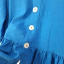 Haven Cobalt Frilled Button Up Top Size OSFA by SwapUp-Online Second Hand Store-Online Thrift Store