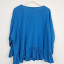 Haven Cobalt Frilled Button Up Top Size OSFA by SwapUp-Online Second Hand Store-Online Thrift Store