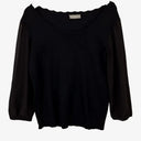 Jacqui E Scallop Edge Sheer Sleeve Jumper Size S by SwapUp-Online Second Hand Store-Online Thrift Store
