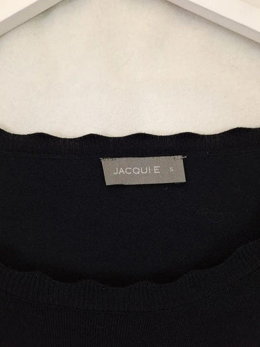 Jacqui E Scallop Edge Sheer Sleeve Jumper Size S by SwapUp-Online Second Hand Store-Online Thrift Store