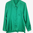 Jane Lamerton Vibrant Satin Button-up Shirt Size 14 by SwapUp-Online Second Hand Store-Online Thrift Store