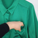 Jane Lamerton Vibrant Satin Button-up Shirt Size 14 by SwapUp-Online Second Hand Store-Online Thrift Store