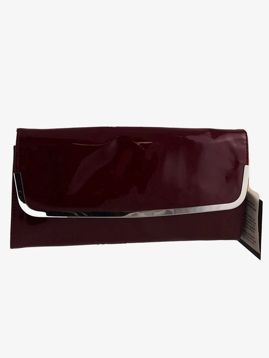 Jo Merce Burgundy Elegant Patent Leather Bag by SwapUp-Online Second Hand Store-Online Thrift Store