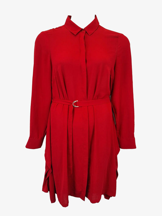 Karen Millen Classy Merlot Shirt Midi Dress Size 14 by SwapUp-Online Second Hand Store-Online Thrift Store