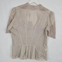 Karen Millen Taupe Elegant Cutwork Lace Evening Top Size 14 by SwapUp-Online Second Hand Store-Online Thrift Store