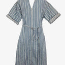 Kireina Structured Denim Stripe Dress Size S by SwapUp-Online Second Hand Store-Online Thrift Store