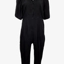 Kuwaii Relaxed Black Collared Jumpsuit Size 10 by SwapUp-Online Second Hand Store-Online Thrift Store