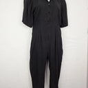 Kuwaii Relaxed Black Collared Jumpsuit Size 10 by SwapUp-Online Second Hand Store-Online Thrift Store