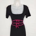 Leona Edmiston Magenta Bow Fitted Midi Dress Size M by SwapUp-Online Second Hand Store-Online Thrift Store
