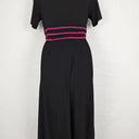 Leona Edmiston Magenta Bow Fitted Midi Dress Size M by SwapUp-Online Second Hand Store-Online Thrift Store