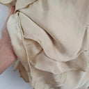 Lisa Ho Champagne Double Layer Frilled Midi Dress Size 10 by SwapUp-Online Second Hand Store-Online Thrift Store