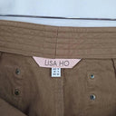 Lisa Ho Mocha Studded Split Hem Shorts Size 8 by SwapUp-Online Second Hand Store-Online Thrift Store