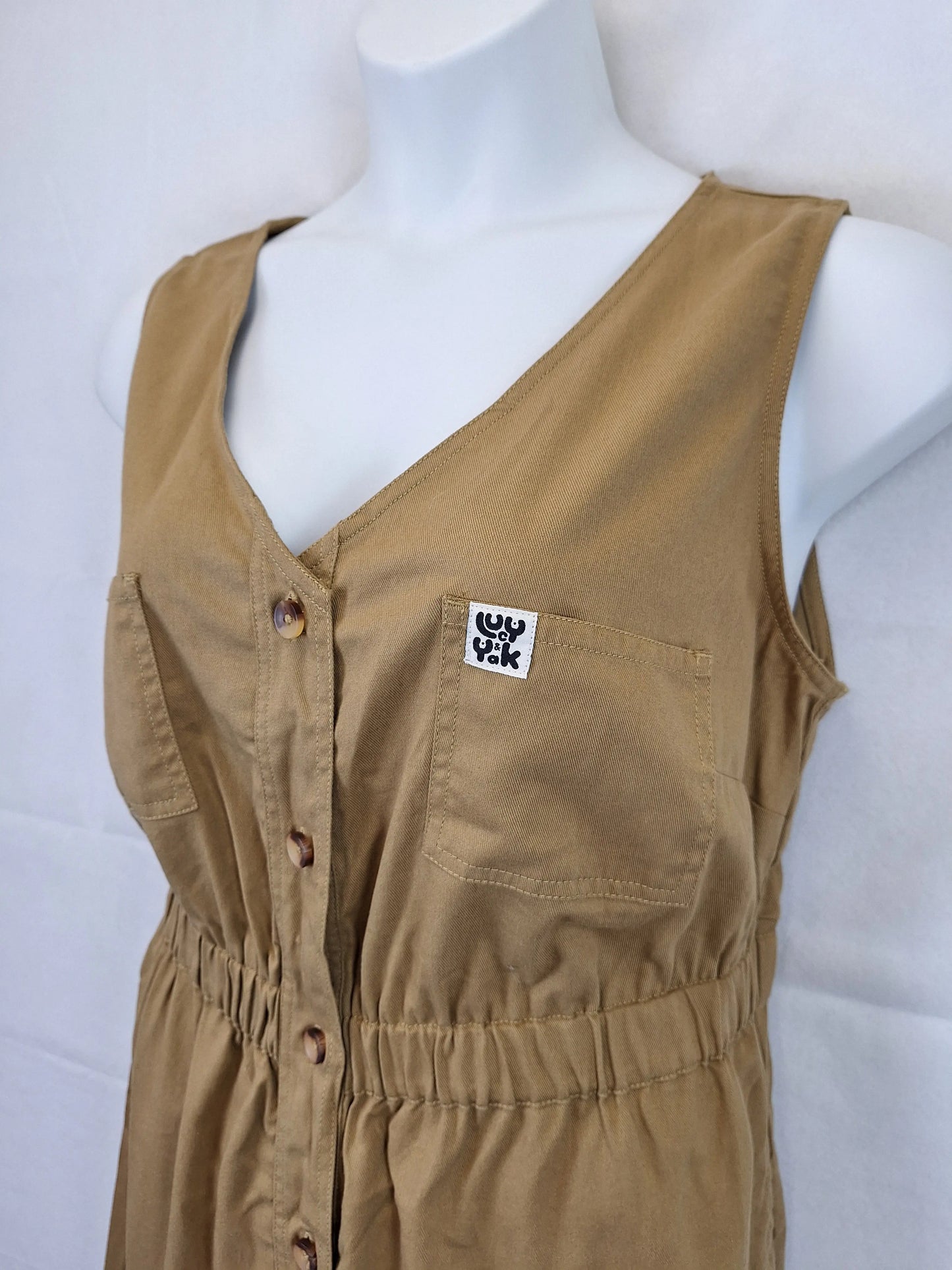Lucy & Yak Khaki Juni Tapered Leg  Overall Size 18 by SwapUp-Online Second Hand Store-Online Thrift Store