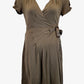 Marks and Spencer Khaki Wrap Casual Midi Dress Size 12 by SwapUp-Online Second Hand Store-Online Thrift Store