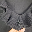 MaxMara Beaded Ruffle Neck Wool Top Size M by SwapUp-Online Second Hand Store-Online Thrift Store