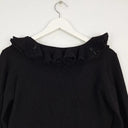 MaxMara Beaded Ruffle Neck Wool Top Size M by SwapUp-Online Second Hand Store-Online Thrift Store