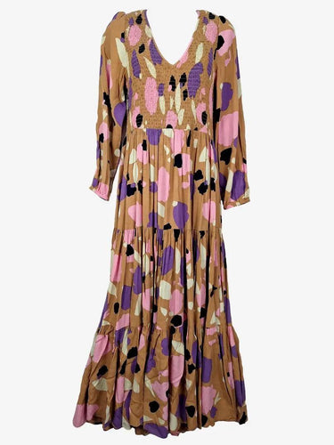 Mister Zimi Soft Petal Spotted Plunge Neck Dress Size 10 by SwapUp-Online Second Hand Store-Online Thrift Store