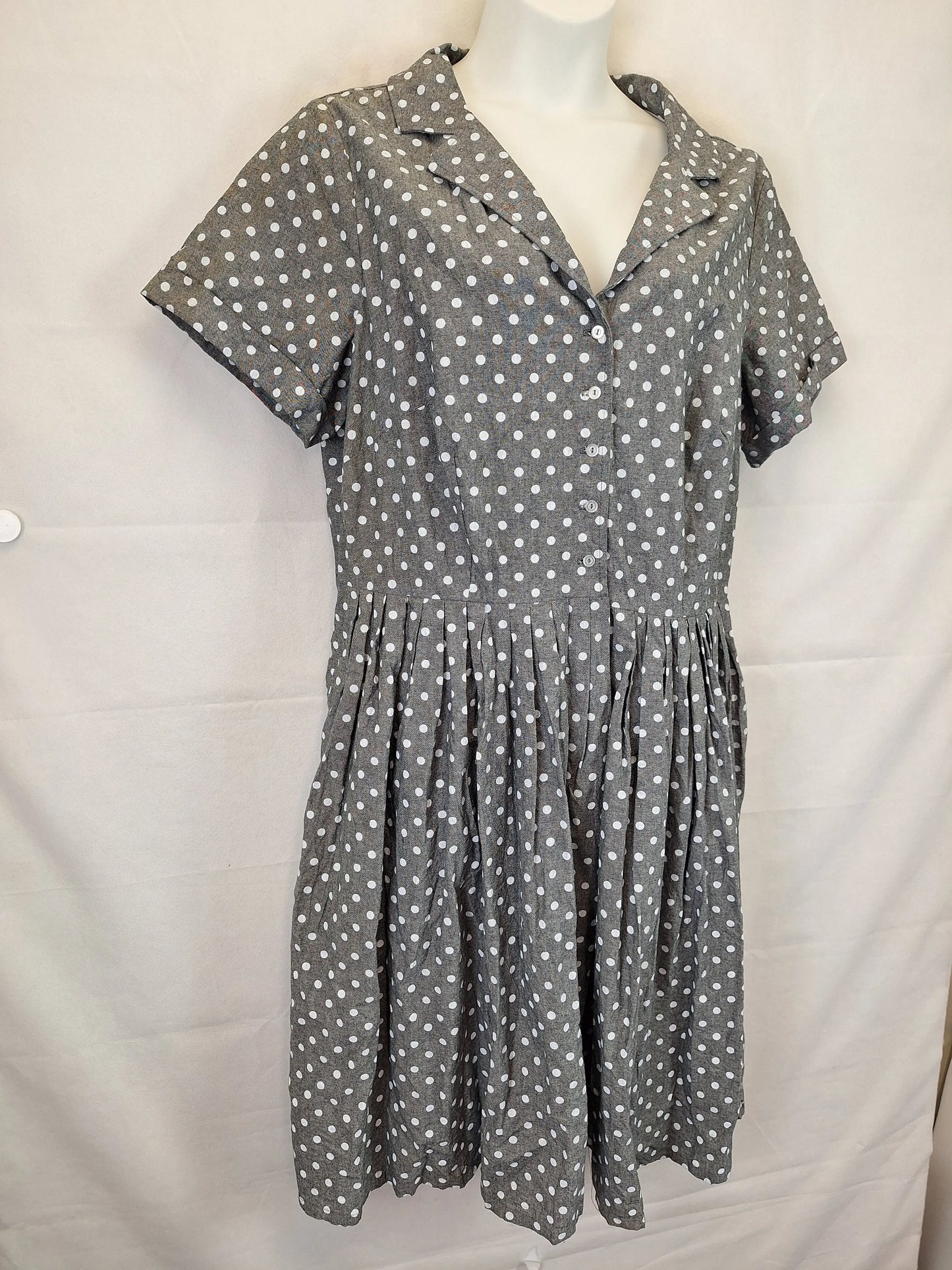Myrtlewood Vintage Style Spotted Midi Dress Size XXXL by SwapUp-Online Second Hand Store-Online Thrift Store
