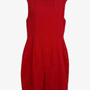 Natasha Gan Crimson Fitted Panel Midi Dress Size 12 by SwapUp-Online Second Hand Store-Online Thrift Store