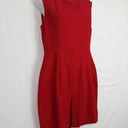Natasha Gan Crimson Fitted Panel Midi Dress Size 12 by SwapUp-Online Second Hand Store-Online Thrift Store