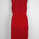 Natasha Gan Crimson Fitted Panel Midi Dress Size 12 by SwapUp-Online Second Hand Store-Online Thrift Store
