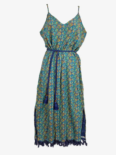 Nine Lives Bazaar Loretta Santorini Midi Dress Size 10 by SwapUp-Online Second Hand Store-Online Thrift Store