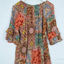 Orientique Crinkle Floral Tied Neck Blouse Size 16 by SwapUp-Online Second Hand Store-Online Thrift Store