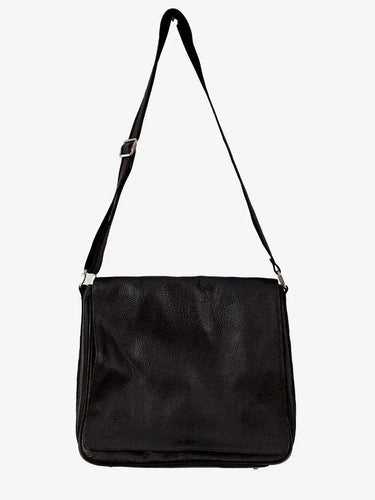 Oroton Chocolate Textured Crossbody Laptop Bag Size None by SwapUp-Online Second Hand Store-Online Thrift Store