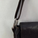 Oroton Chocolate Textured Crossbody Laptop Bag Size None by SwapUp-Online Second Hand Store-Online Thrift Store