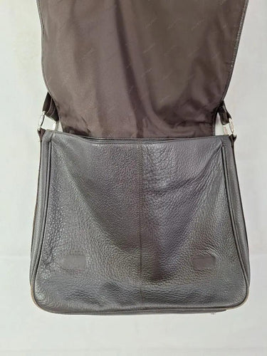 Oroton Chocolate Textured Crossbody Laptop Bag Size None by SwapUp-Online Second Hand Store-Online Thrift Store