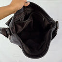 Oroton Chocolate Textured Crossbody Laptop Bag Size None by SwapUp-Online Second Hand Store-Online Thrift Store