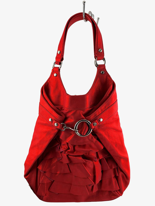 Oroton Large Frilled Shimmering Shoulder Bag by SwapUp-Online Second Hand Store-Online Thrift Store