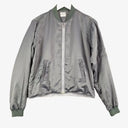 Plane Teal Satin Feel Bomber Jacket Size XS by SwapUp-Online Second Hand Store-Online Thrift Store