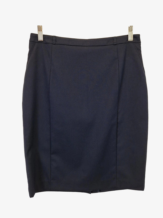 Portmans Classic Office Navy Pencil Mini Skirt Size 12 by SwapUp-Online Second Hand Store-Online Thrift Store