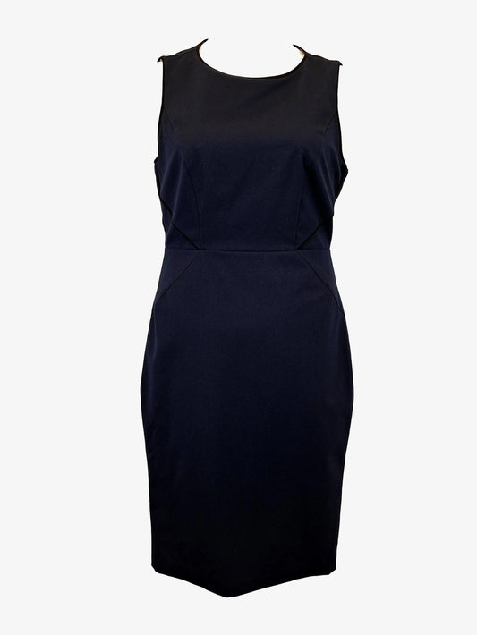 Portmans Tailored Navy Pencil Midi Dress Size 12 by SwapUp-Online Second Hand Store-Online Thrift Store