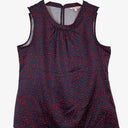 Review Navy Confetti Sleeveless Office Essential Top Size 12 by SwapUp-Online Second Hand Store-Online Thrift Store