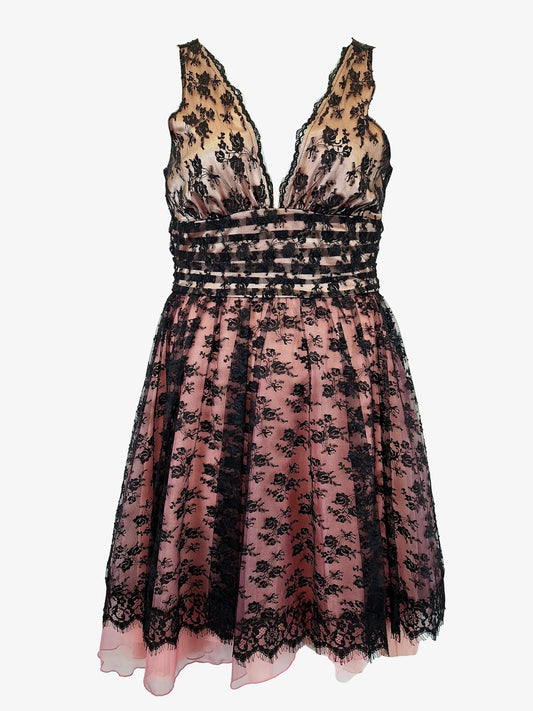 Review Romantic Lace Cocktail Mini Dress Size 14 by SwapUp-Online Second Hand Store-Online Thrift Store