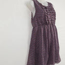 Revival Purple Mini Floral Chiffon Dress Size 12 by SwapUp-Online Second Hand Store-Online Thrift Store