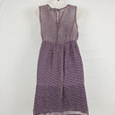 Revival Purple Mini Floral Chiffon Dress Size 12 by SwapUp-Online Second Hand Store-Online Thrift Store