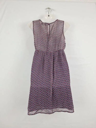 Revival Purple Mini Floral Chiffon Dress Size 12 by SwapUp-Online Second Hand Store-Online Thrift Store