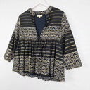Rubyyaya Boho Gold Tie Front Blouse Size XS by SwapUp-Online Second Hand Store-Online Thrift Store