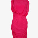 Ruched Hot Pink Micro Mesh Mini Dress Dress Size 8 by SwapUp-Online Second Hand Store-Online Thrift Store