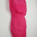 Ruched Hot Pink Micro Mesh Mini Dress Dress Size 8 by SwapUp-Online Second Hand Store-Online Thrift Store