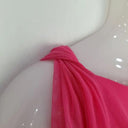 Ruched Hot Pink Micro Mesh Mini Dress Dress Size 8 by SwapUp-Online Second Hand Store-Online Thrift Store