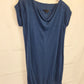 Saba Mid Blue Draped Neck Top Size 6 by SwapUp-Online Second Hand Store-Online Thrift Store