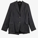 Sally Phillips Charcoal Contrast Stitch Single Breasted Blazer Size 12 by SwapUp-Online Second Hand Store-Online Thrift Store