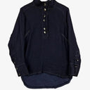Sally Phillips Navy Effortless Linen Blend Blouse Size 10 by SwapUp-Online Second Hand Store-Online Thrift Store