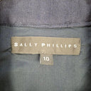 Sally Phillips Navy Effortless Linen Blend Blouse Size 10 by SwapUp-Online Second Hand Store-Online Thrift Store